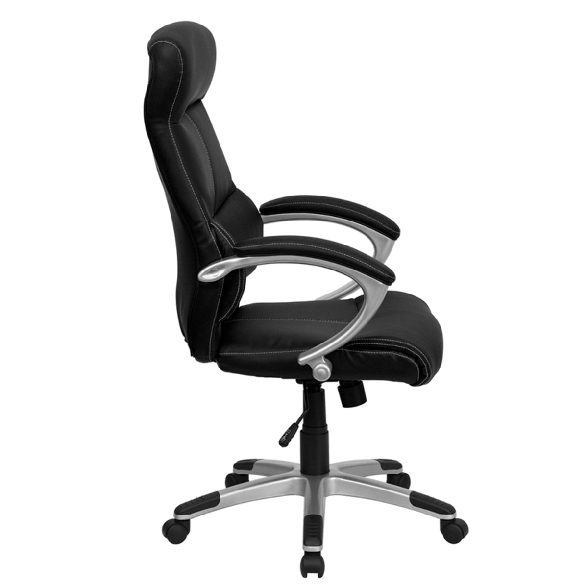 High Back Black LeatherSoft Executive Swivel Office Chair with Curved Headrest