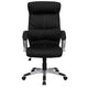 High Back Black LeatherSoft Executive Swivel Office Chair with Curved Headrest