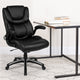 High Back Black LeatherSoft Executive Swivel Chair with Double Layered Headrest