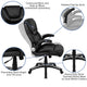 High Back Black LeatherSoft Executive Swivel Chair with Double Layered Headrest