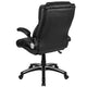 High Back Black LeatherSoft Executive Swivel Chair with Double Layered Headrest