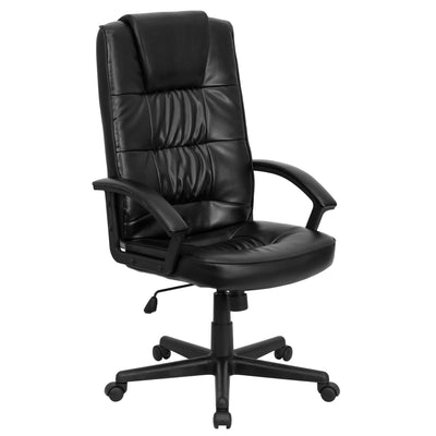 High Back LeatherSoft Soft Ripple Upholstered Executive Swivel Office Chair with Arms