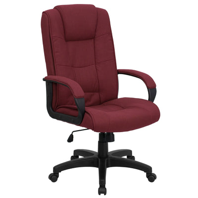 High Back Multi-Line Stitch Upholstered Executive Swivel Office Chair with Arms