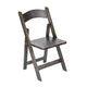 Early American Wood |#| Commercial Grade Solid Wood Portable Folding Dining Chair, Early American Finish