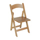 Oak |#| Commercial Grade Solid Wood Portable Folding Dining Chair, Oak Finish