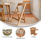 Oak |#| Commercial Grade Solid Wood Portable Folding Dining Chair, Oak Finish
