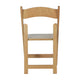 Oak |#| Commercial Grade Solid Wood Portable Folding Dining Chair, Oak Finish