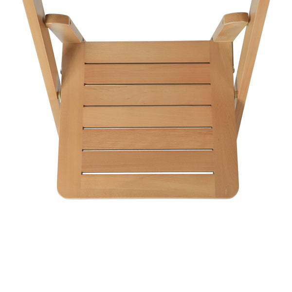 Oak |#| Commercial Grade Solid Wood Portable Folding Dining Chair, Oak Finish