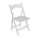 White |#| Commercial Grade Solid Wood Portable Folding Dining Chair, White Finish