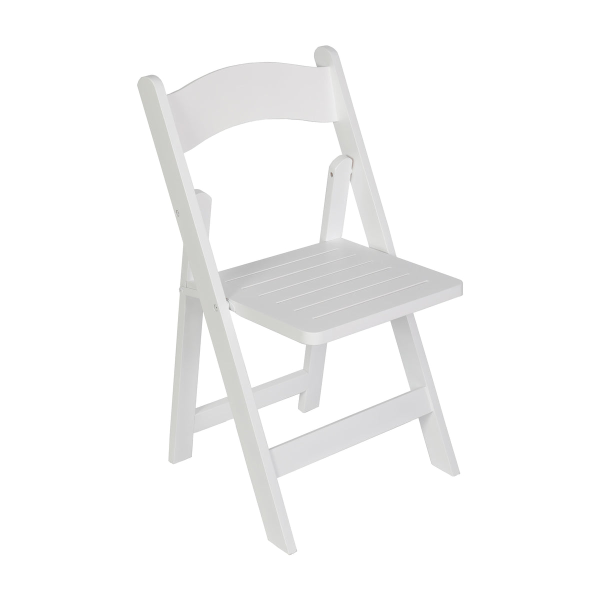 White |#| Commercial Grade Solid Wood Portable Folding Dining Chair, White Finish
