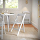 White |#| Commercial Grade Solid Wood Portable Folding Dining Chair, White Finish