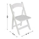 White |#| Commercial Grade Solid Wood Portable Folding Dining Chair, White Finish