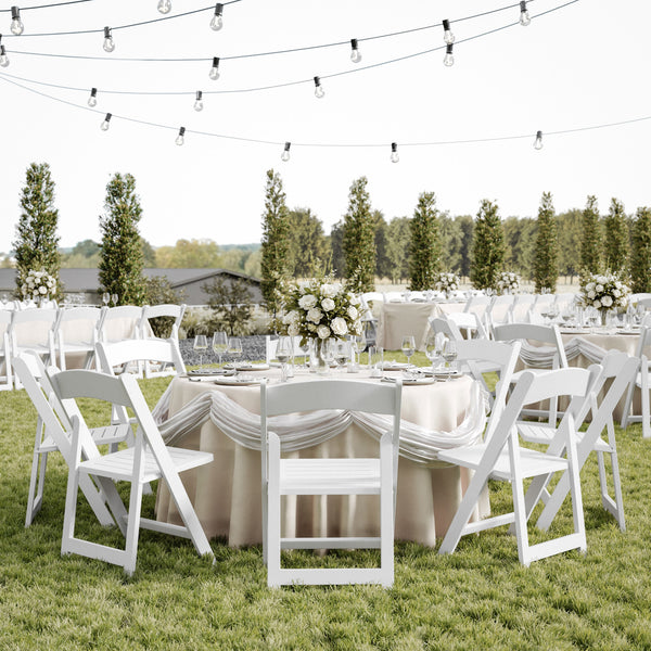 White |#| Commercial Grade Solid Wood Portable Folding Dining Chair, White Finish