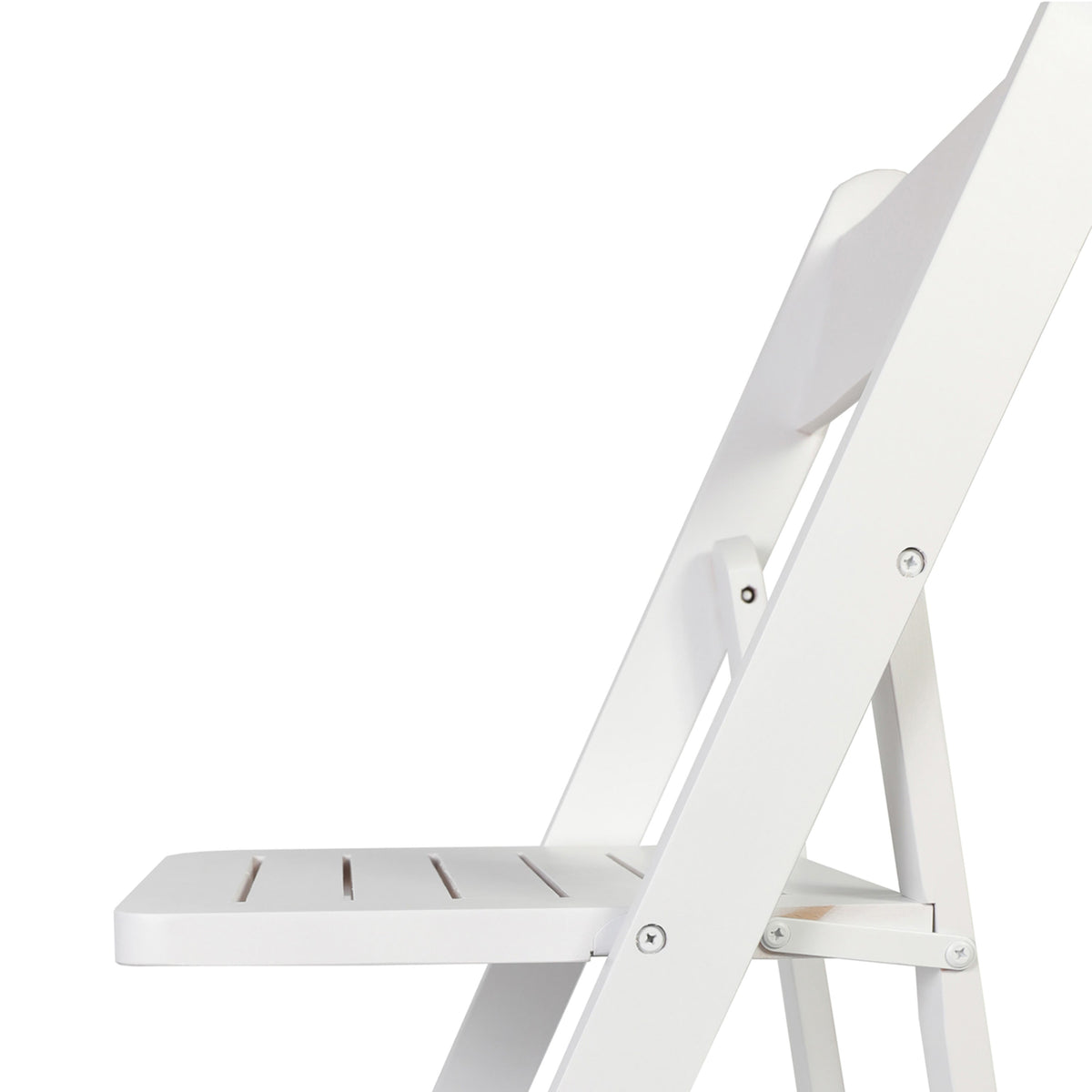 White |#| Commercial Grade Solid Wood Portable Folding Dining Chair, White Finish