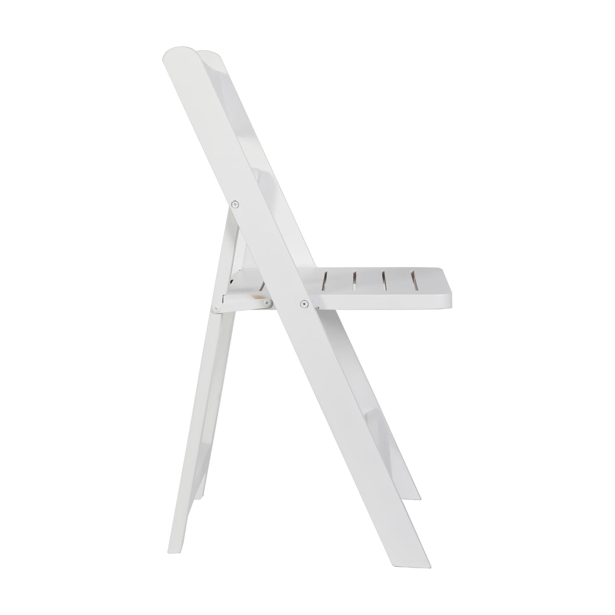 White |#| Commercial Grade Solid Wood Portable Folding Dining Chair, White Finish
