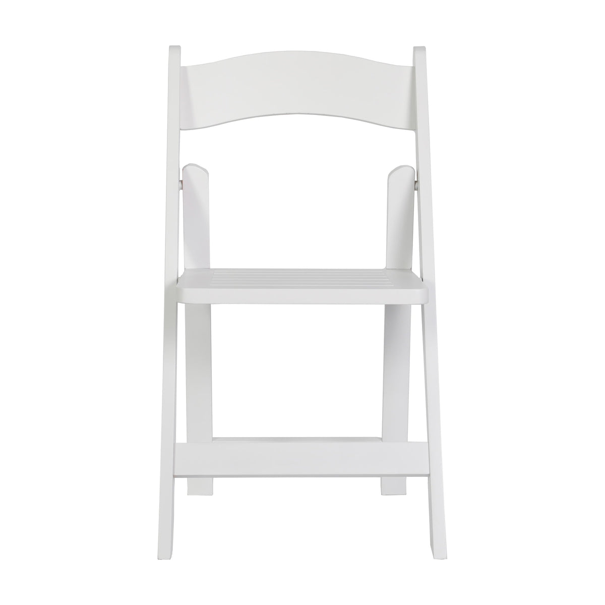 White |#| Commercial Grade Solid Wood Portable Folding Dining Chair, White Finish