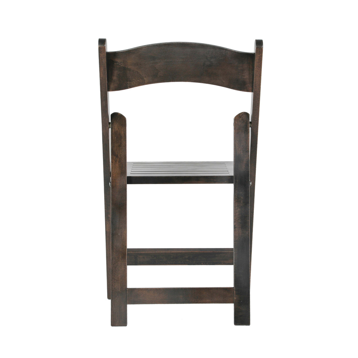 Early American Wood |#| Commercial Grade Solid Wood Portable Folding Dining Chair, Early American Finish