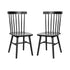 Ingrid Set of 2 Commercial Grade Windsor Dining Chairs, Solid Wood Armless Spindle Back Restaurant Dining Chairs