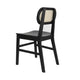 Black |#| 2 Pack Commercial Cane Rattan Event Chairs - Wood Backs and Seats-Natural/Black