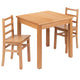 Kids Natural Solid Wood Table and Chair Set for Classroom, Playroom, Kitchen
