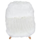 White |#| Kids Shaggy Dog White Accent Chair - Desk Chair - Playroom Chair