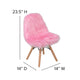 Light Pink |#| Kids Shaggy Dog Light Pink Accent Chair - Desk Chair - Playroom Chair