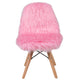 Light Pink |#| Kids Shaggy Dog Light Pink Accent Chair - Desk Chair - Playroom Chair