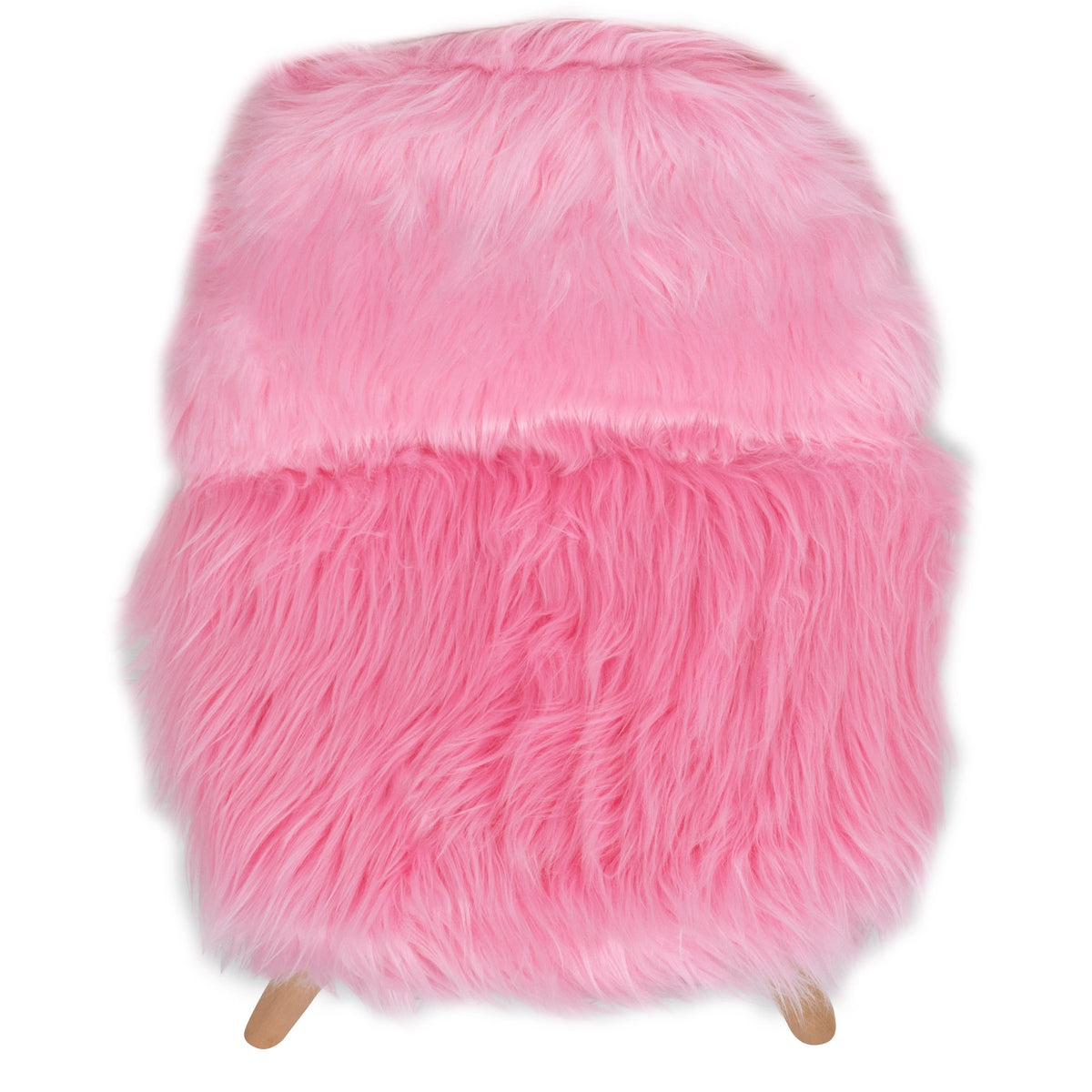 Light Pink |#| Kids Shaggy Dog Light Pink Accent Chair - Desk Chair - Playroom Chair