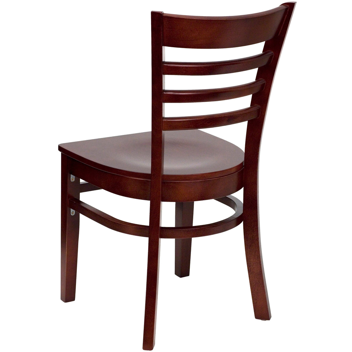 Mahogany Wood Seat/Mahogany Wood Frame |#| Ladder Back Mahogany Wood Restaurant Chair