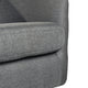 Dark Gray |#| Traditional Club Style Accent Chair with 360° Swivel Metal Base in Dark Gray