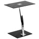 Laptop Computer Desk with Silk Black Tempered Glass Top - Writing Table