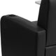 Black |#| Black LeatherSoft Guest Chair w/Tablet Arm, Front Wheel Casters &Cup Holder