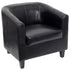 LeatherSoft Lounge Chair with Sloping Arms