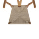 Oak Frame/Natural Seat |#| Commercial Wishbone Style Wood and Kraft Paper Stack Dining Chair in Oak/Natural