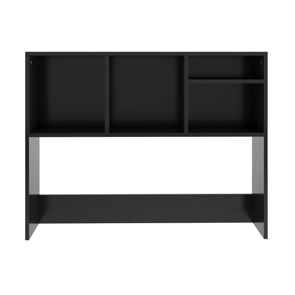 Black |#| Space-Saving Desktop Bookshelf Storage Organizer with Assorted Cubbies in Black