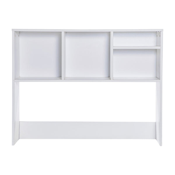 White |#| Space-Saving Desktop Bookshelf Storage Organizer with Assorted Cubbies in White