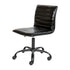 Low Back Designer Armless Ribbed Swivel Task Office Chair