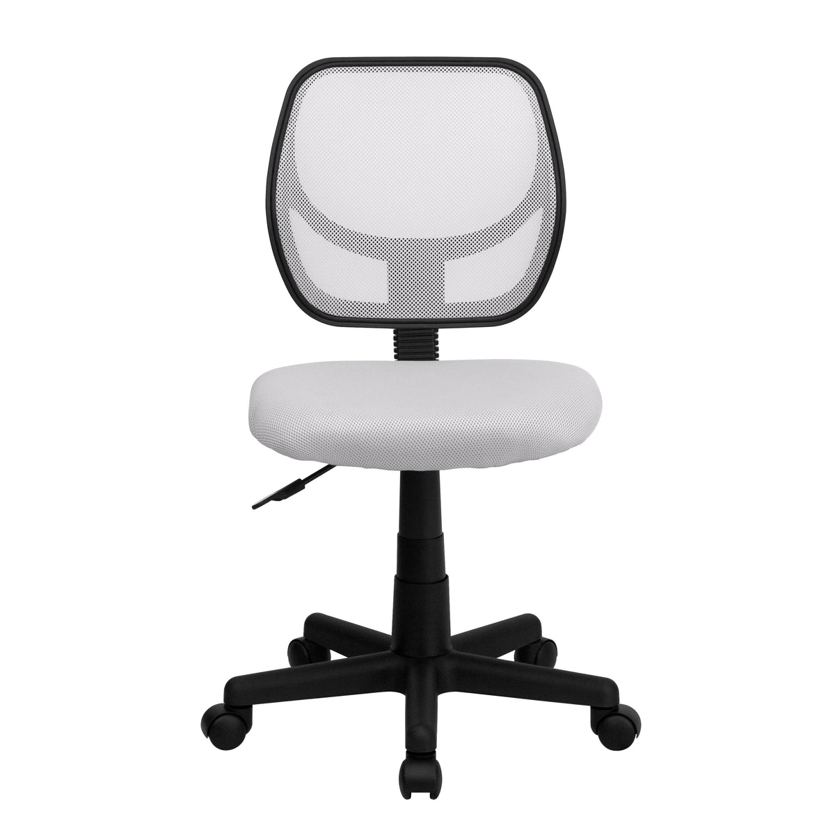 White |#| Low Back White Transparent Mesh Back Adjustable Height Swivel Task Office Chair