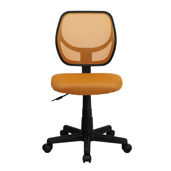 Black |#| Low Back Black Mesh Swivel Task Office Chair with Curved Square Back