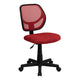 Red |#| Low Back Red Transparent Mesh Back Adjustable Height Swivel Task Office Chair