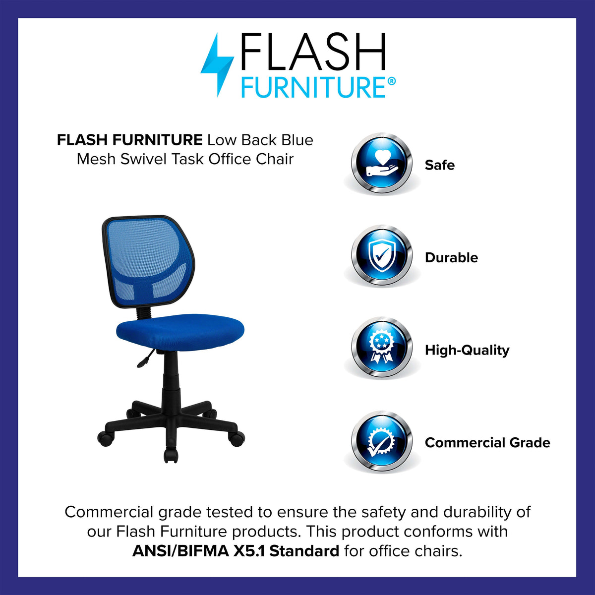 Blue |#| Low Back Blue Transparent Mesh Back Adjustable Height Swivel Task Office Chair
