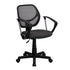 Low Back Mesh Swivel Task Office Chair with Curved Square Back and Arms