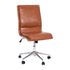 Madigan Mid-Back Armless Swivel Task Office Chair with Upholstery and Adjustable Metal Base