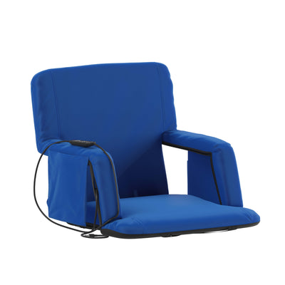 Malta Portable Heated Reclining Stadium Chair with Armrests, Heated Padded Back & Heated Seat with Dual Storage Pockets and Backpack Straps - View 1