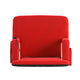 Red |#| Foldable Reclining Stadium Chair with Backpack Straps and Heated Seat - Red