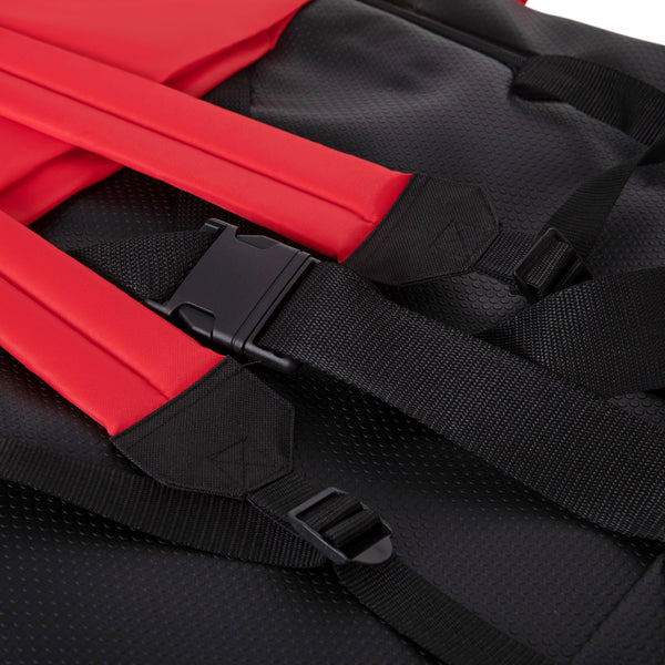 Red |#| Foldable Reclining Stadium Chair with Backpack Straps and Heated Seat - Red