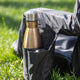Black |#| Foldable Reclining Stadium Chair with Backpack Straps and Heated Seat - Black