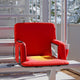 Red |#| Foldable Reclining Stadium Chair with Backpack Straps and Heated Seat - Red