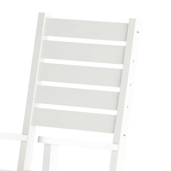 White |#| Classic Commercial Grade Outdoor All-Weather HDPE Rocking Chair in White