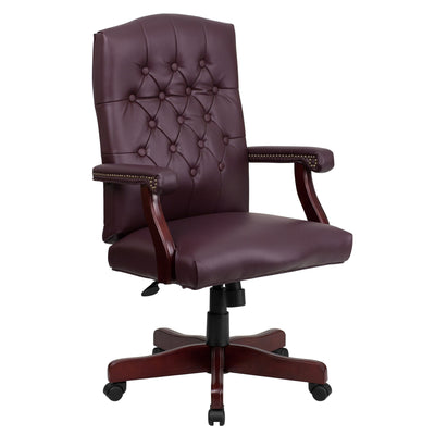 Martha Washington Executive Swivel Office Chair with Arms - View 1